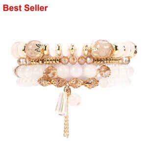 Vintage Stackable Beads Bracelets Stretch Charm Jewelry